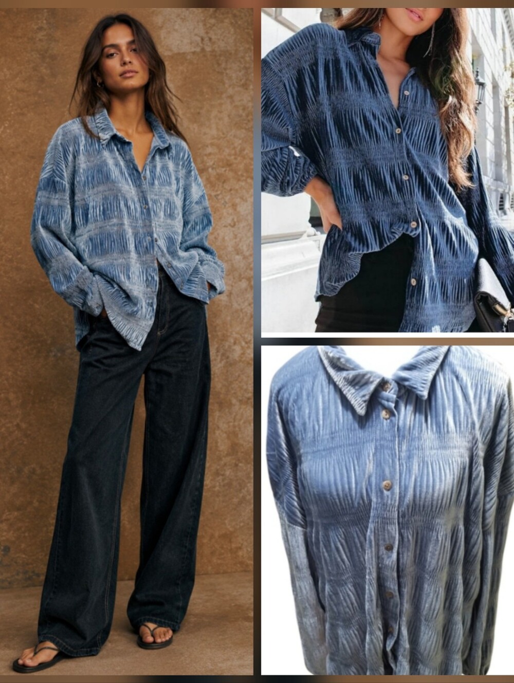 Free People Oversized Button Down